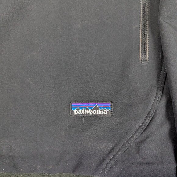 Patagonia Jacket Mens Large Black Guide Soft Shell Zip Up Embroidered - Picture 2 of 16
